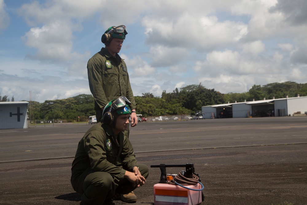 U.S. Marines join the humanitarian effort on the big island of Hawaii