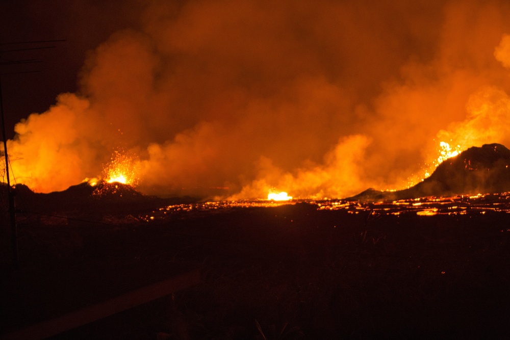 U.S. Marines join the humanitarian effort on the big island of Hawaii