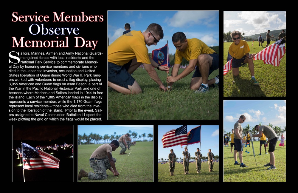 Service Members stationed in Guam observe Memorial Day