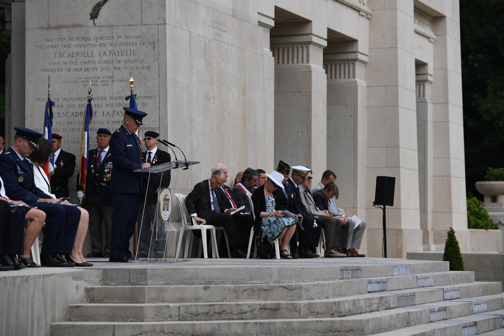 Honoring the fallen at Lafayette Escadrille Memorial