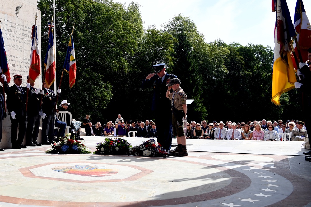 Honoring the fallen at Lafayette Escadrille Memorial