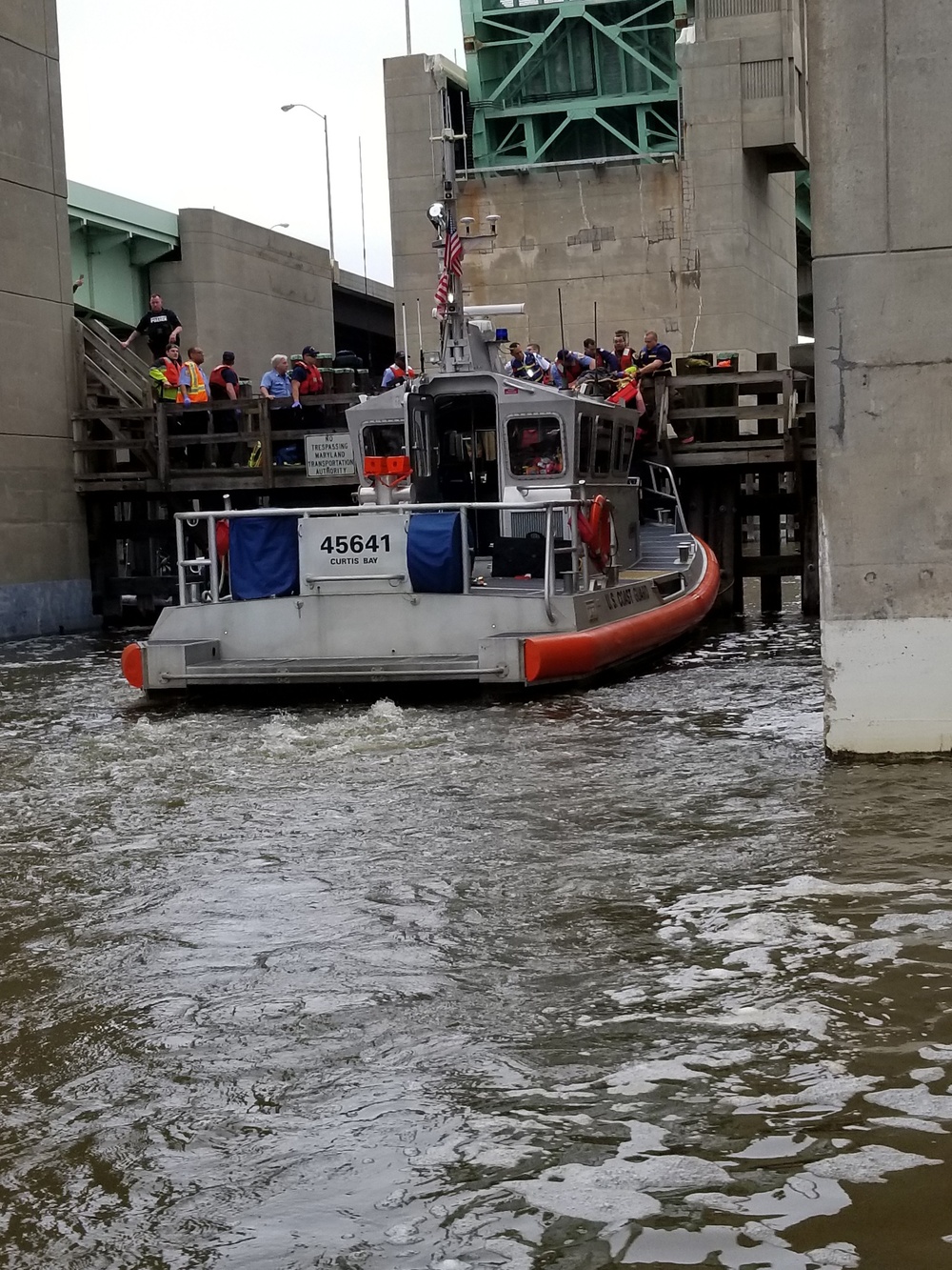 Coast Guard medevacs 1 from Pennington Avenue Bridge in Baltimore