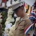 Marines, Sailors and Coast Guardsmen take part in a Memorial Day ceremony