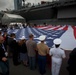 Marines, Sailors and Coast Guardsmen take part in a Memorial Day ceremony