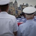 Marines, Sailors and Coast Guardsmen take part in a Memorial Day ceremony