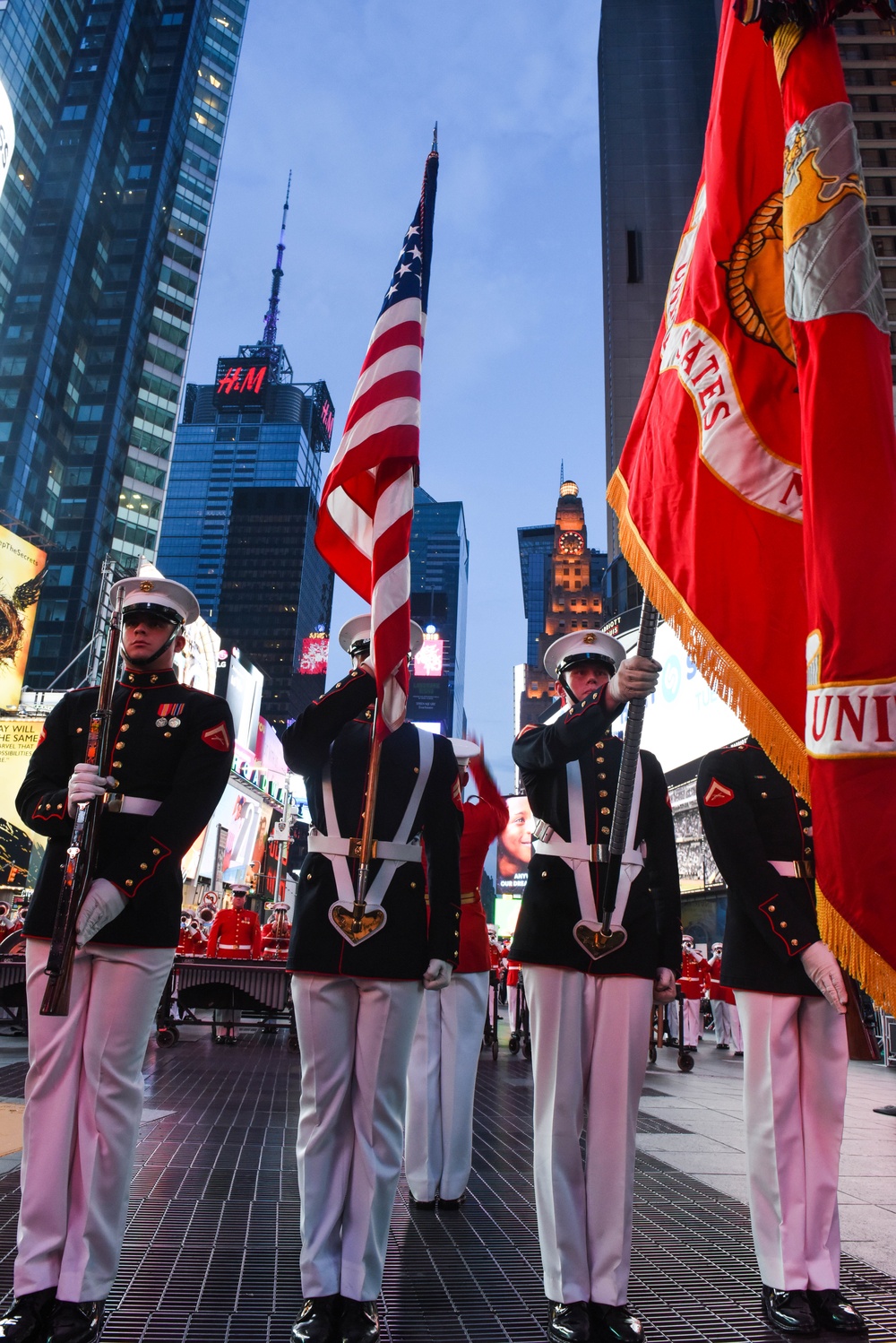 Battle Color Detachment Performing in Times Square