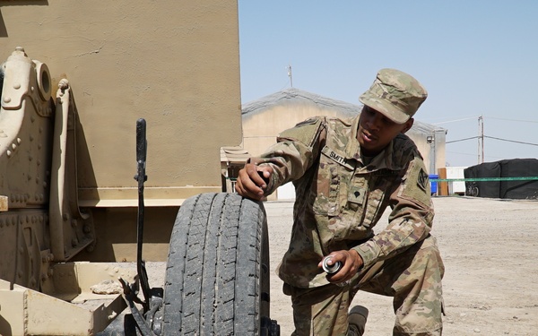 Task Force Grizzly Soldier uses artistic skills for mission success
