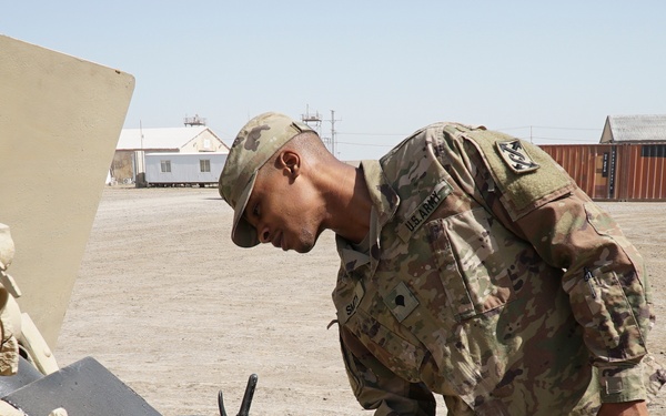 Task Force Grizzly Soldier uses artistic skills for mission success