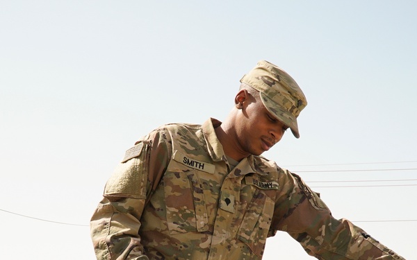 Task Force Grizzly Soldier uses artistic skills for mission success
