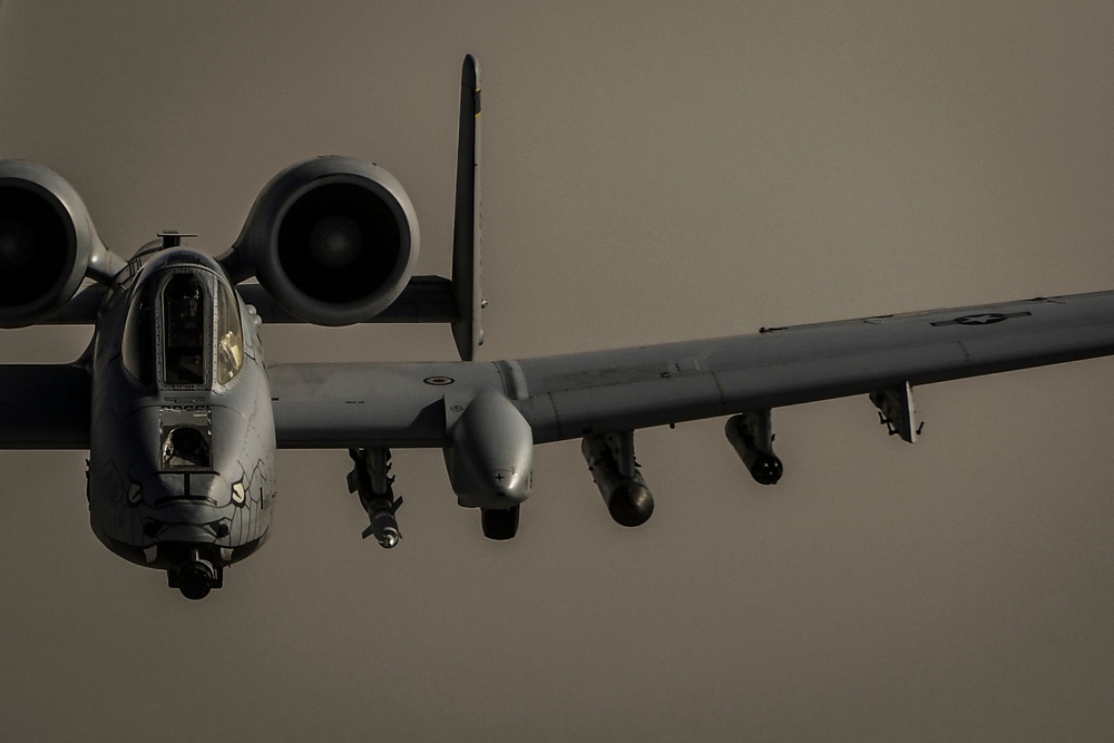 KC-135 refuels A-10's over Afghanistan