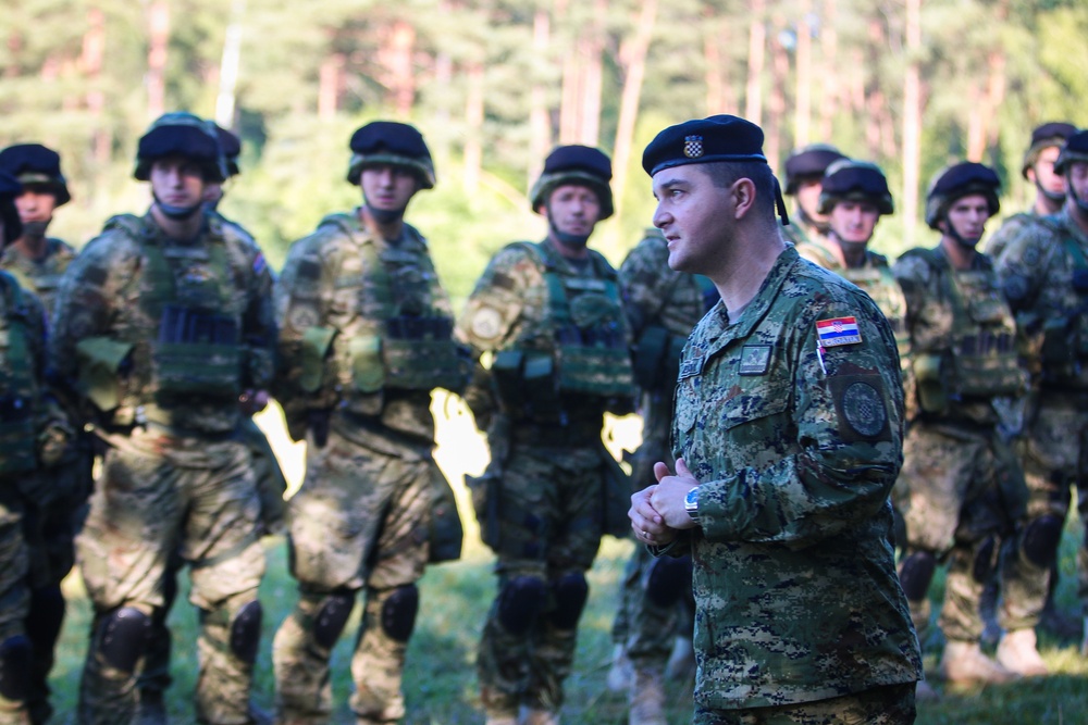 Battle Group Poland Training with Croatian Delegation