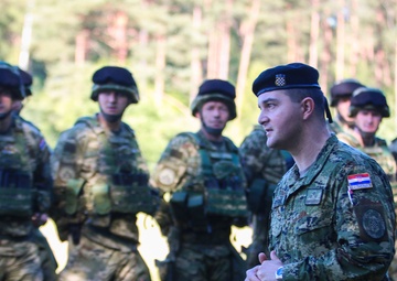 Battle Group Poland Training with Croatian Delegation