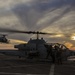 Sunset flight operations aboard the USS New York