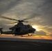 Sunset flight operations aboard the USS New York