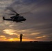 Sunset flight operations aboard the USS New York