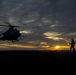 Sunset flight operations aboard the USS New York