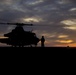 Sunset flight operations aboard the USS New York