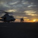 Sunset flight operations aboard the USS New York