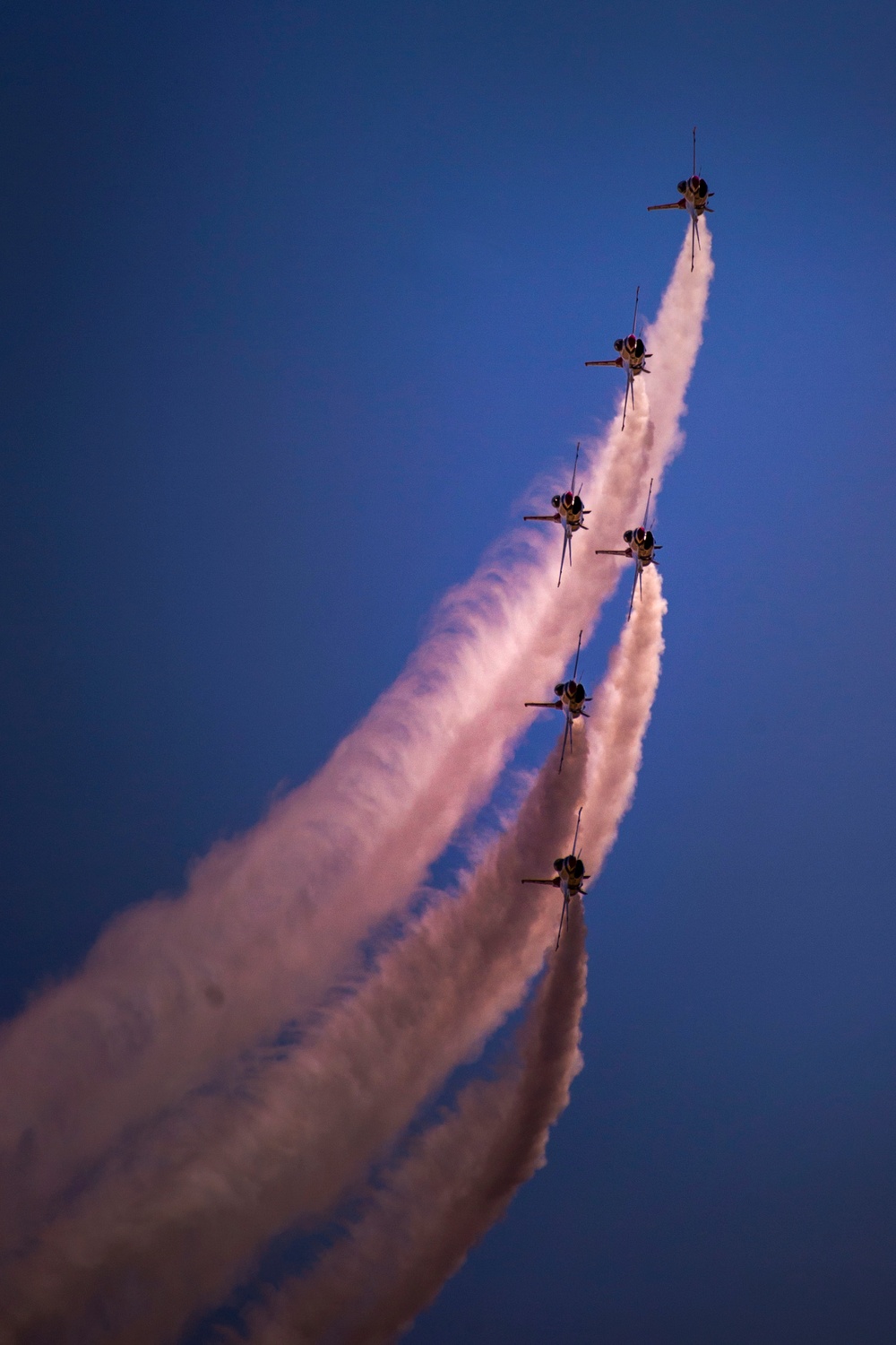 Thunderbirds practice for 2018 Cannon Air Show, Space and Tech Fest