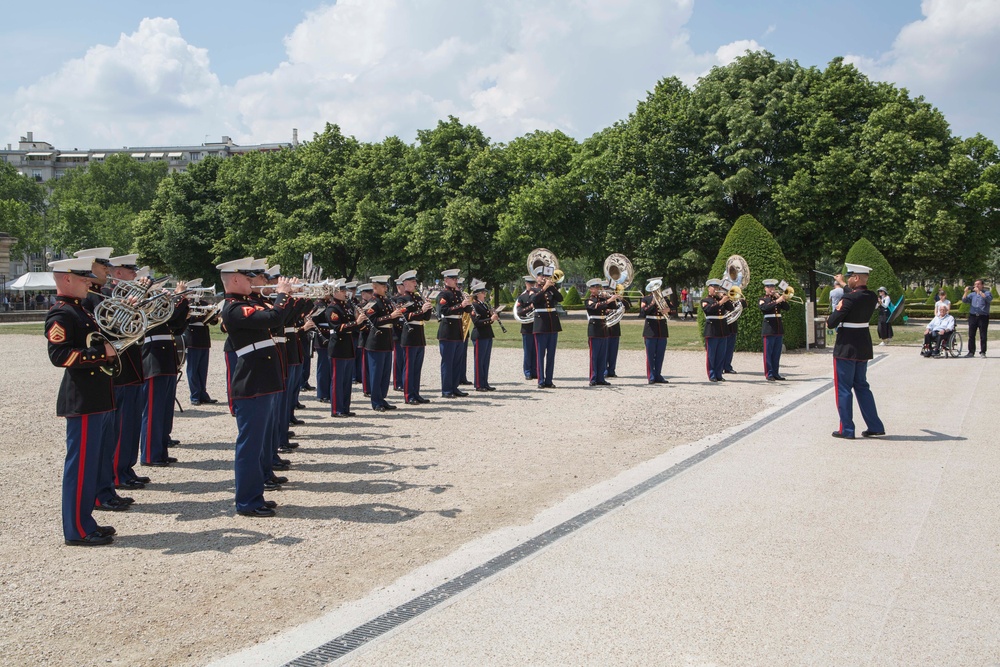 2d Marine Division Band performs at Les Invalides, May 22, 2018