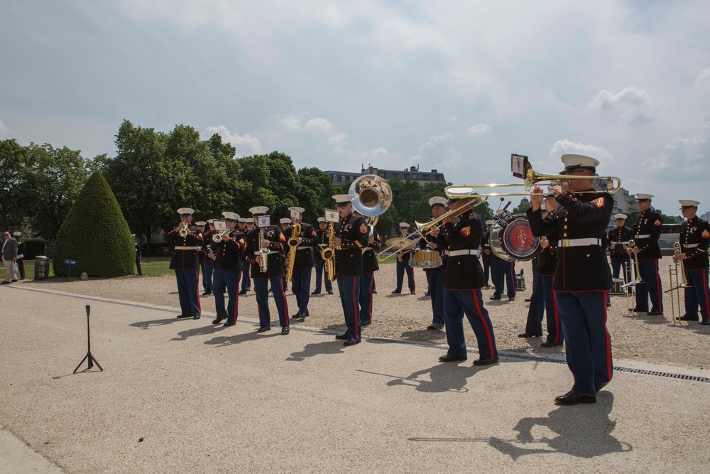 2d Marine Division Band performs at Les Invalides, May 22, 2018