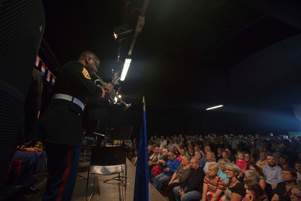 2d Marine Division Band performs at Chateau-Thierry, May 23, 2018