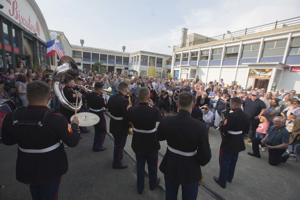 2d Marine Division Band performs at Chateau-Thierry, May 23, 2018