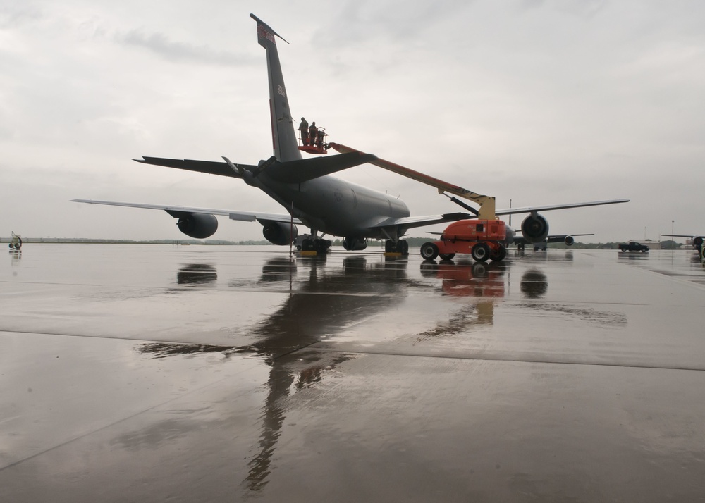 Rainy day at Rickenbacker ANGB