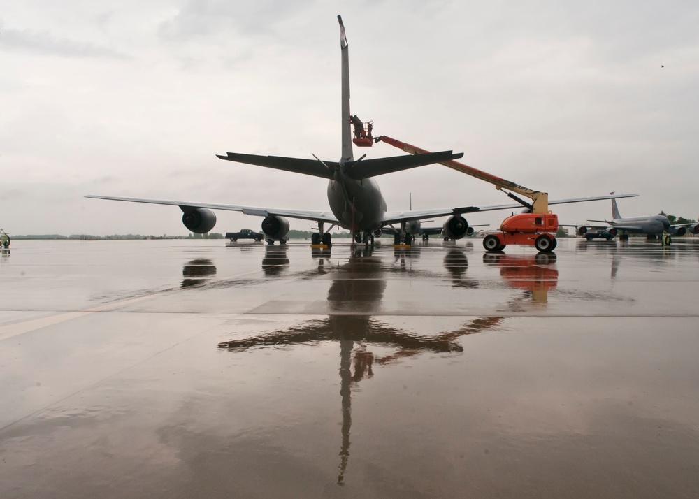 Rainy day at Rickenbacker ANGB