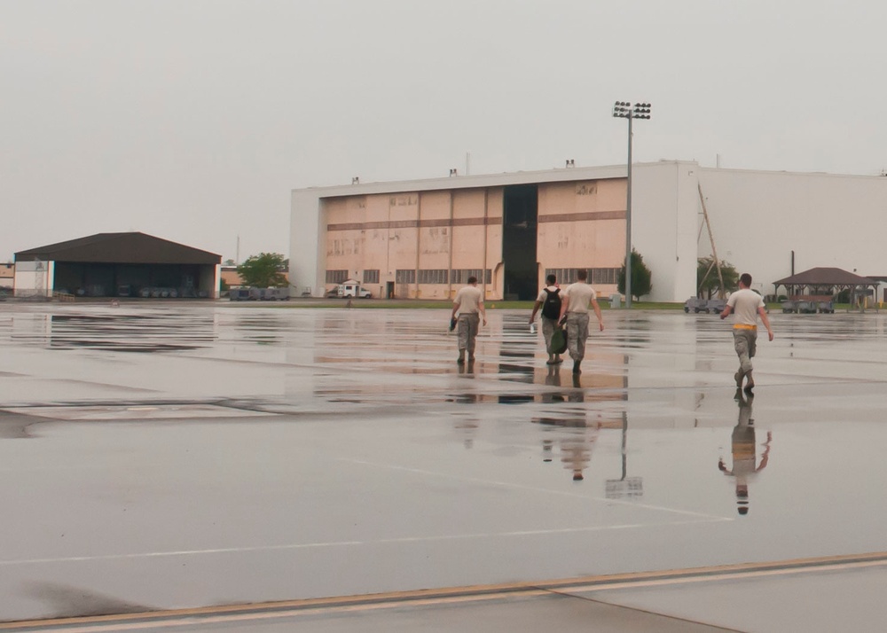 Rainy day at Rickenbacker ANGB