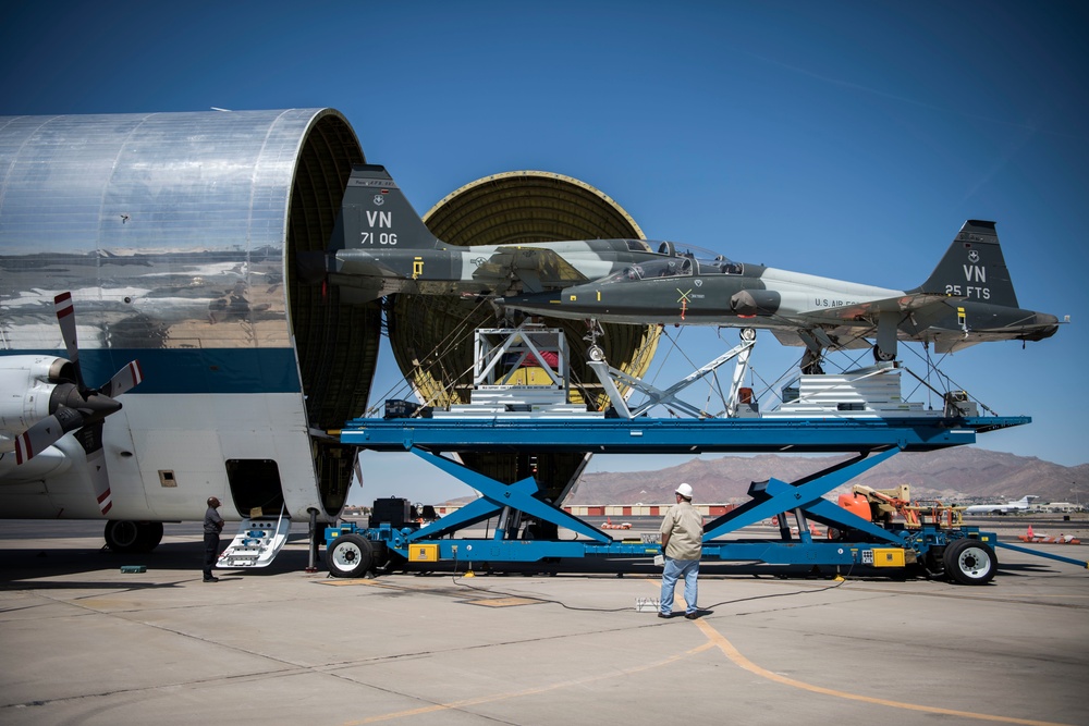 T-38 Talons transported via NASA's Super Guppy