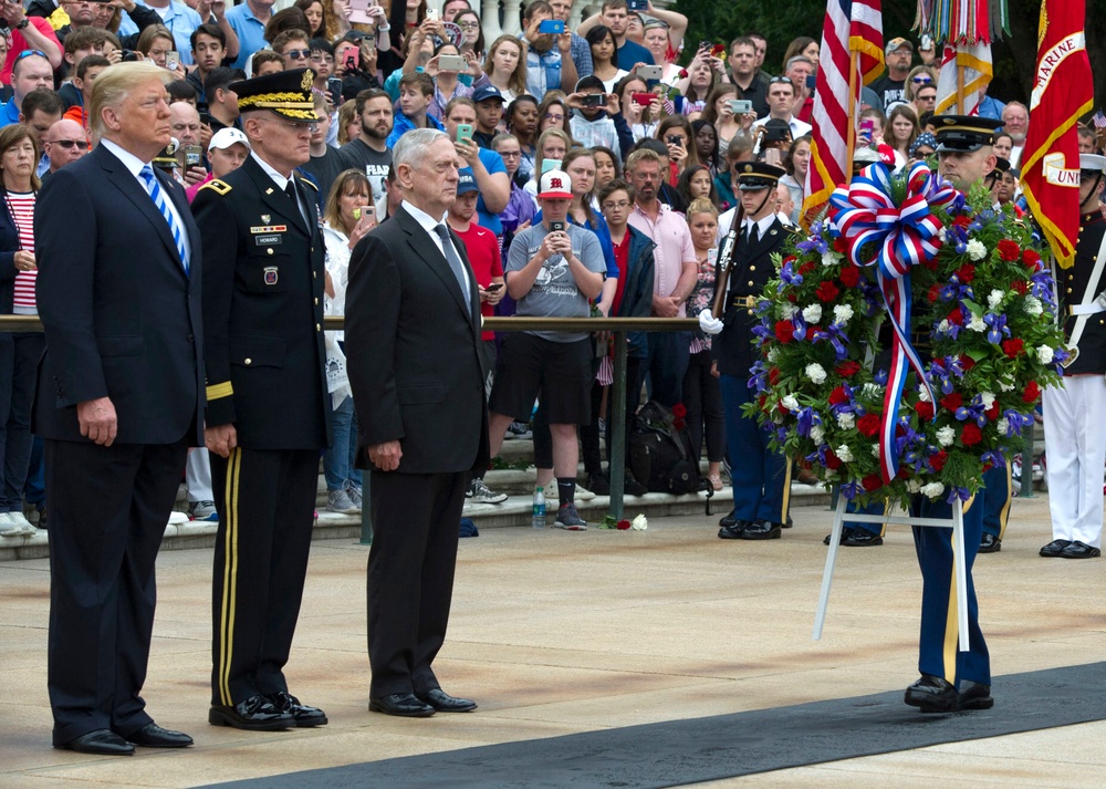 Carrying the wreath