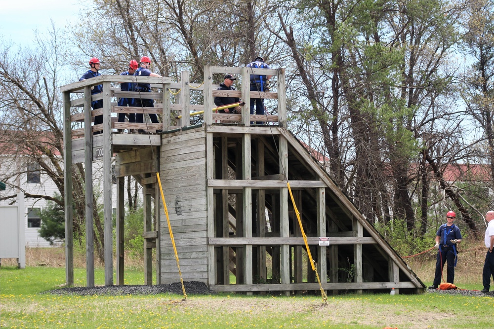 Firefighters hold technical rescue training at Fort McCoy