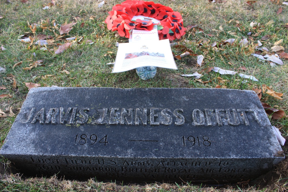 RAF Warrant Officer leads renovation of 1st Lt. Jarvis Offutt’s grave