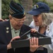 Retired CWO4 Hershel &quot;Woody&quot; Williams visits 62 Area Memorial Garden