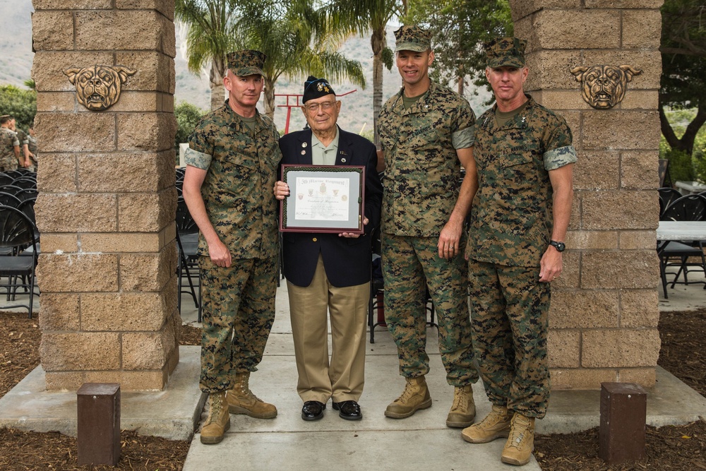 Retired CWO4 Hershel &quot;Woody&quot; Williams visits 62 Area Memorial Garden, Camp Pendleton, California