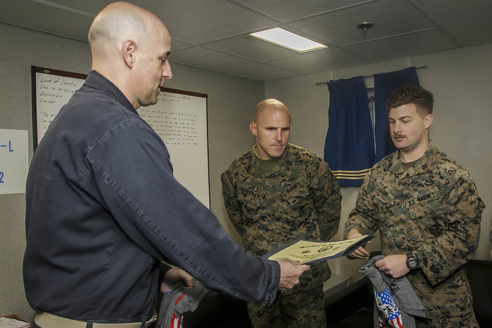Indiana native earns Marine in the Spotlight award aboard USS Oak Hill