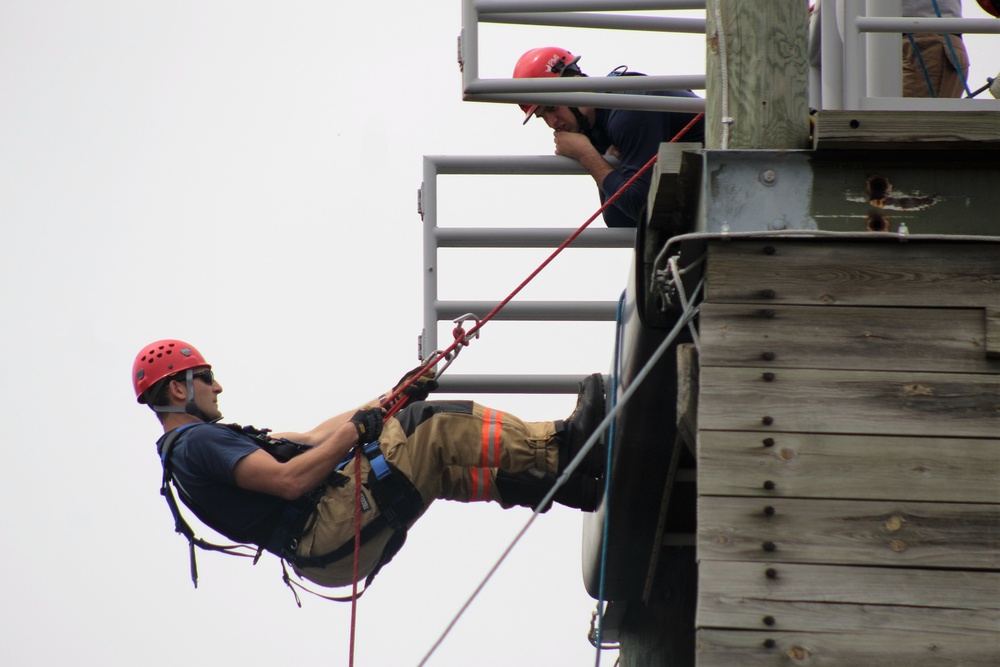 Firefighters hold technical rescue training at Fort McCoy