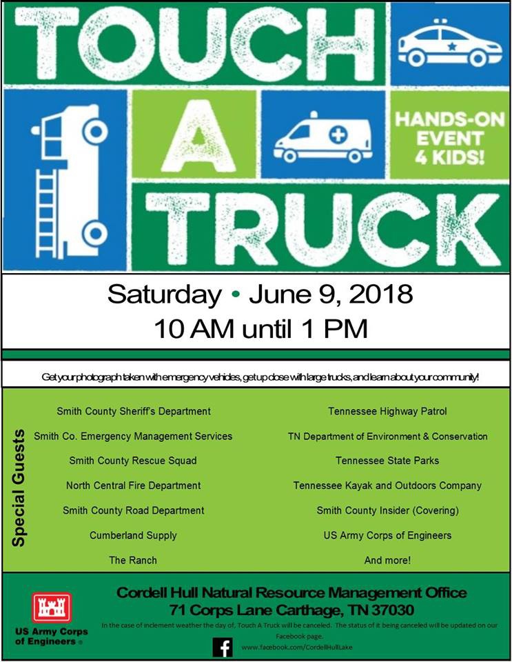 Cordell Hull Lake hosting ‘Touch a Truck Day’