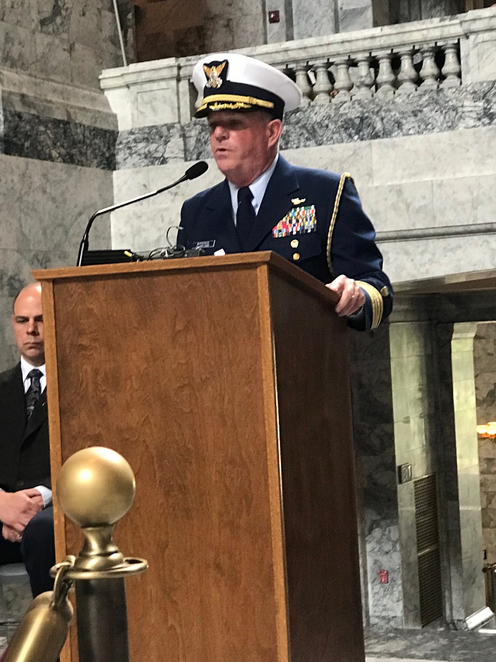 Coast Guard 13th District chief of staff participates in Memorial Day ceremony in Olympia, Wash.