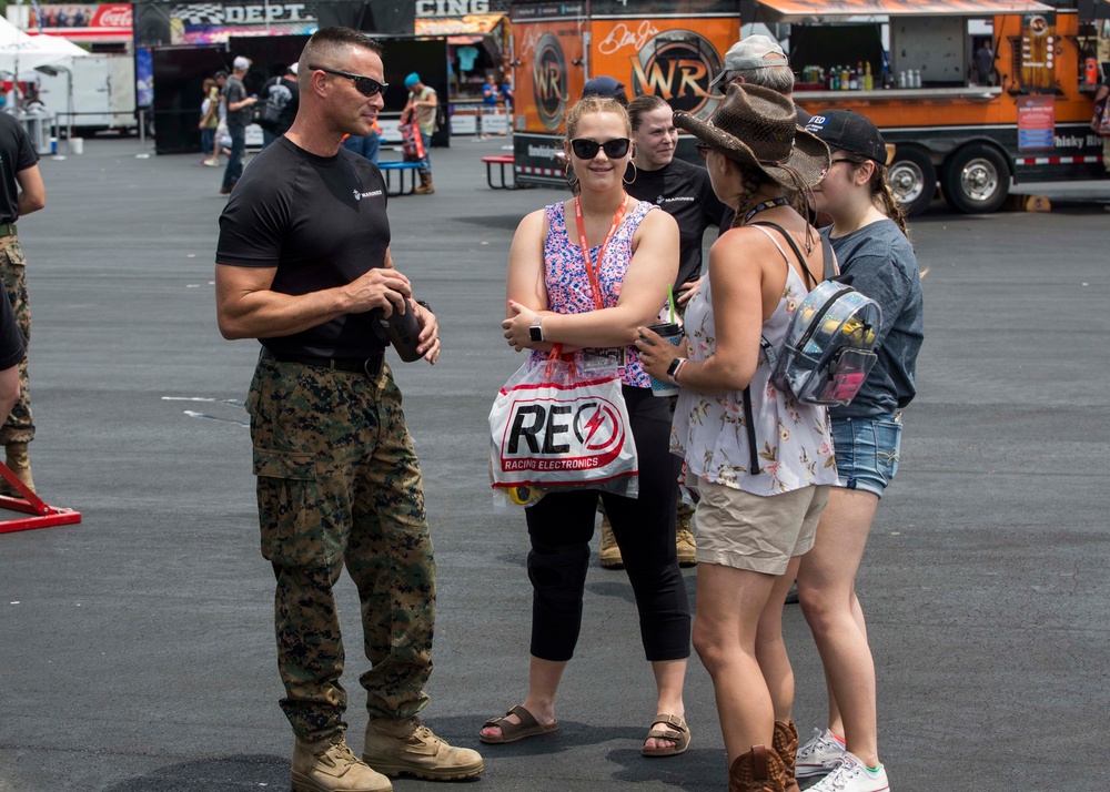 Marines attend the Coca-Cola 600