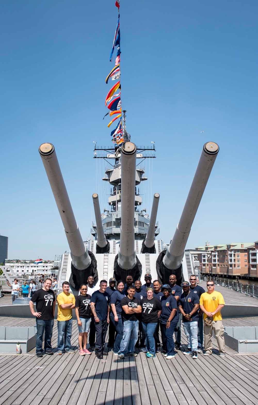 GHWB Sailors Volunteer on USS Wisconsin