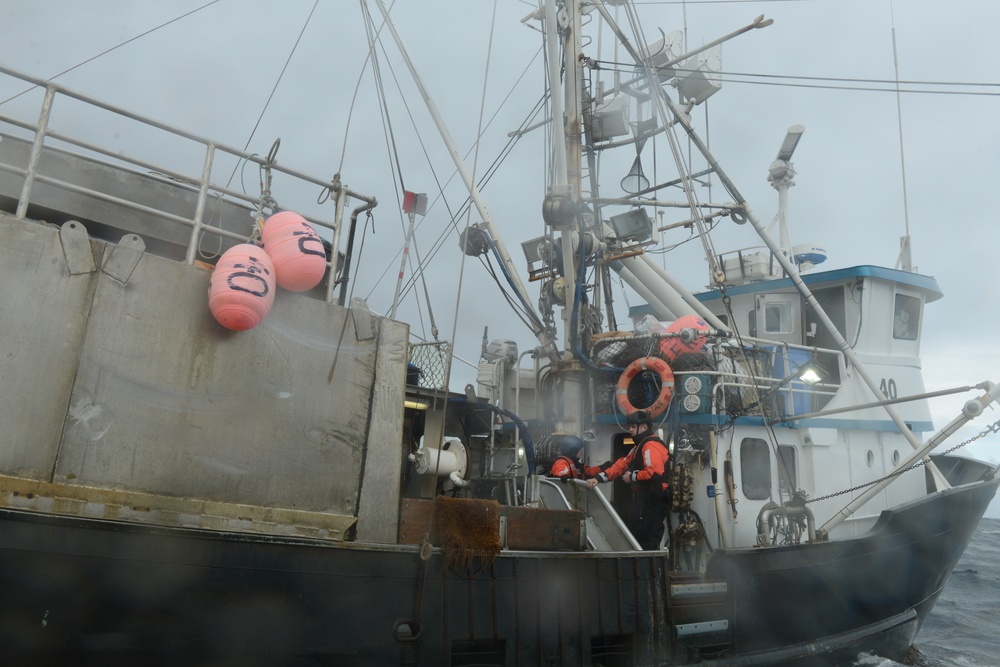 USCGC Mellon crew conducts boarding in Bering Sea, Alaska