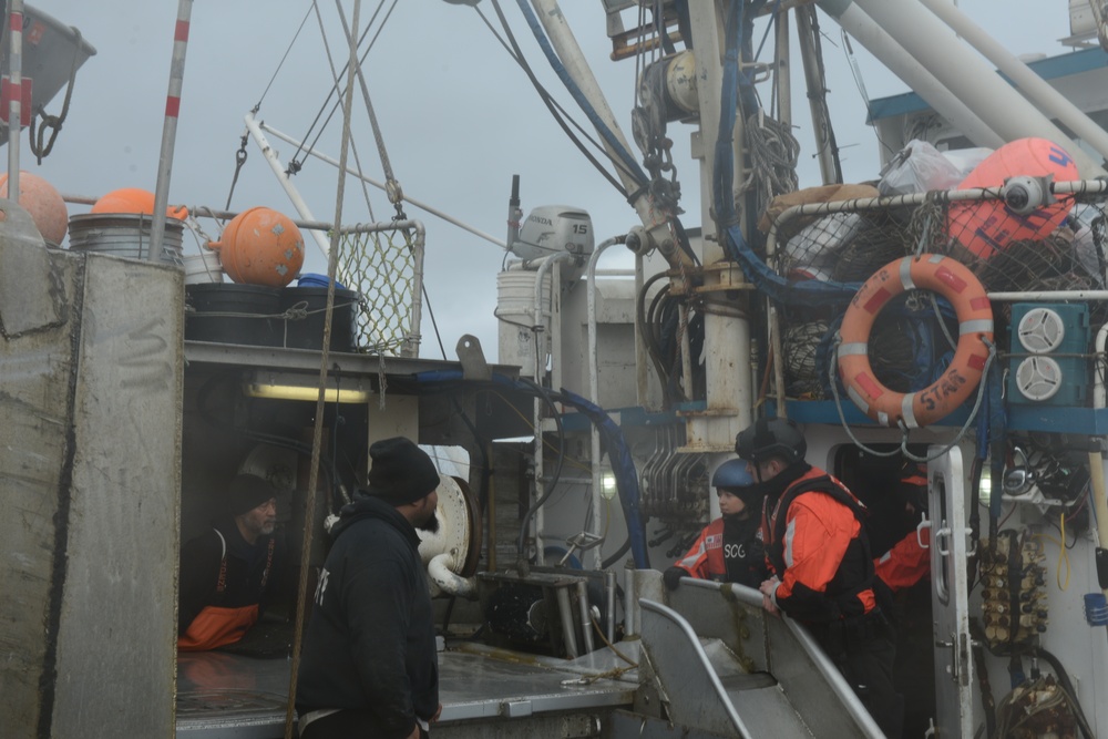 USCGC Mellon crew conducts boarding in Bering Sea, Alaska