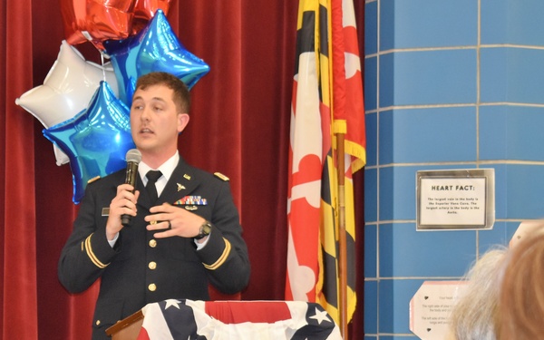 1st AML Officer Speaks with Churchville Elementary “Patriots”