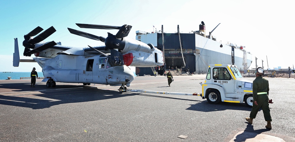 MV-22 Osprey tiltrotor aircraft arrive in the Top End