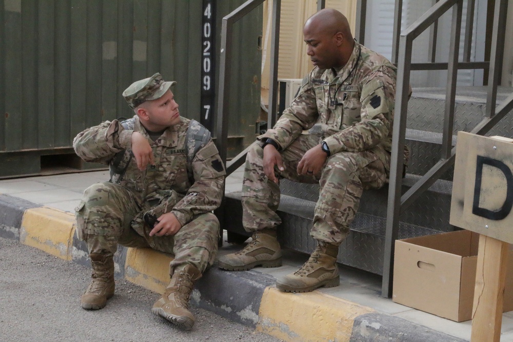 Task Force Spartan Soldiers conduct mass casualty exercise
