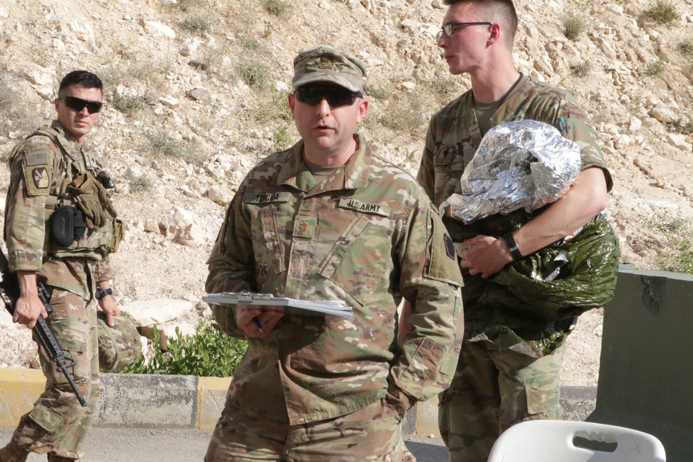 Task Force Spartan Soldiers conduct mass casualty exercise