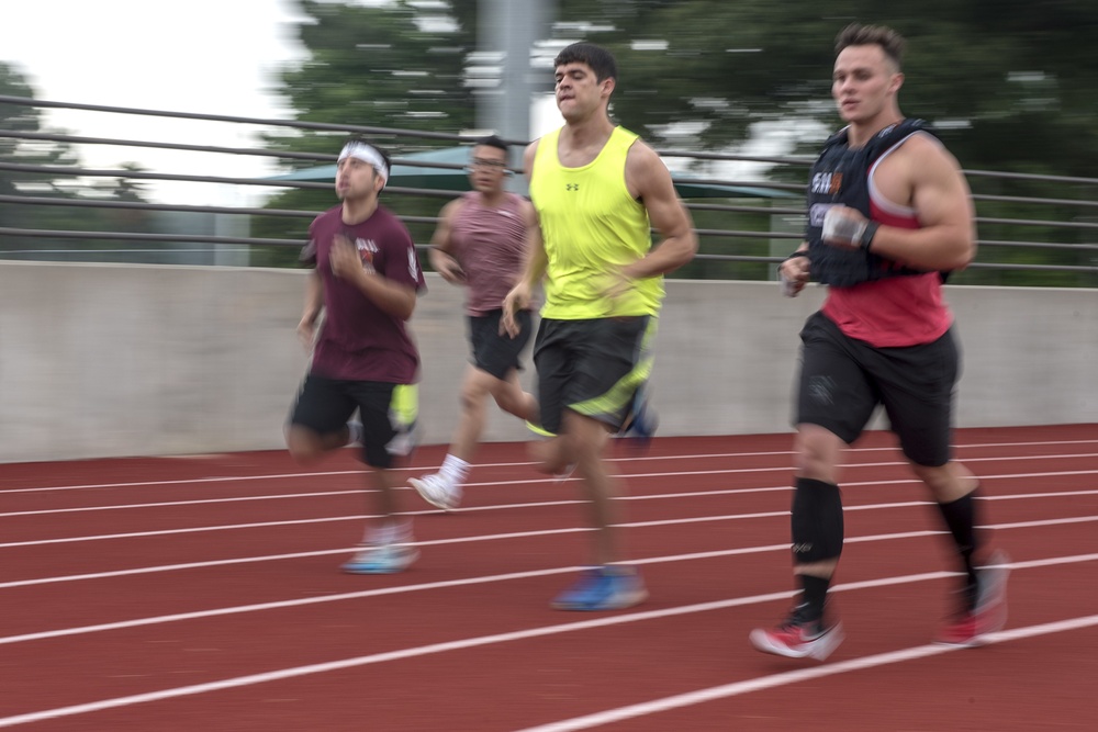 Members of Team Seymour honor Navy SEAL in completing workout
