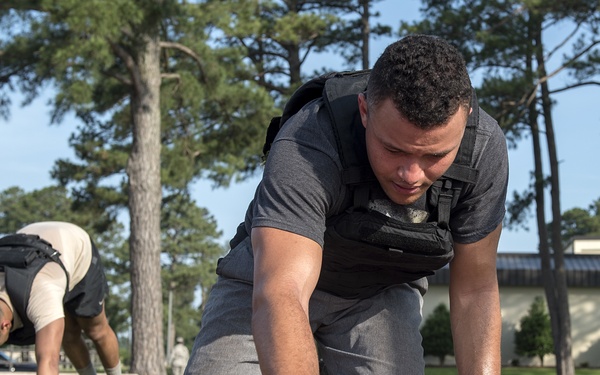 Members of Team Seymour honor Navy SEAL in completing workout